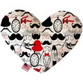 Mirage Pet Products Dapper Dude Canvas Heart Dog Toy 6 in. 1253-CTYHT6